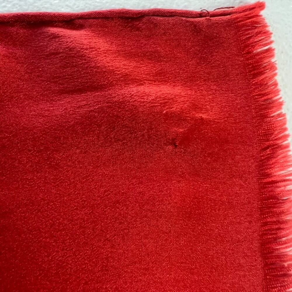Vintage Bill Blass for Baar & Beards Silk Multicolored Scarf Floral Red - Picture 10 of 11